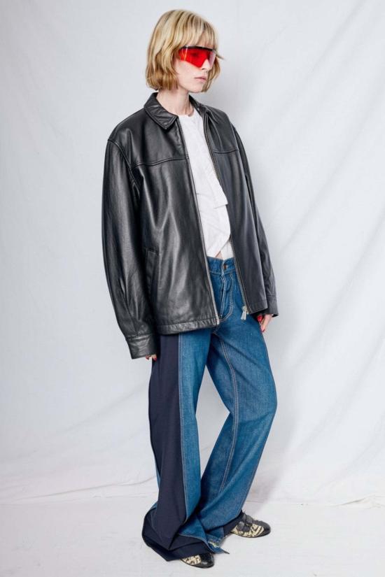  어셈블리 뉴욕 가죽 자켓 어셈블리 블랙 가죽 지퍼 재킷 - ASSEMBLY NEW YORK