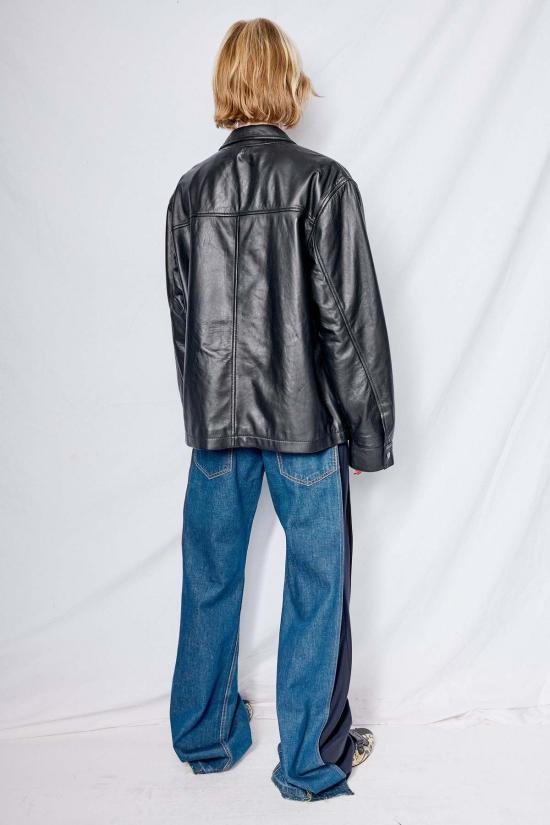  어셈블리 뉴욕 가죽 자켓 어셈블리 블랙 가죽 지퍼 재킷 - ASSEMBLY NEW YORK