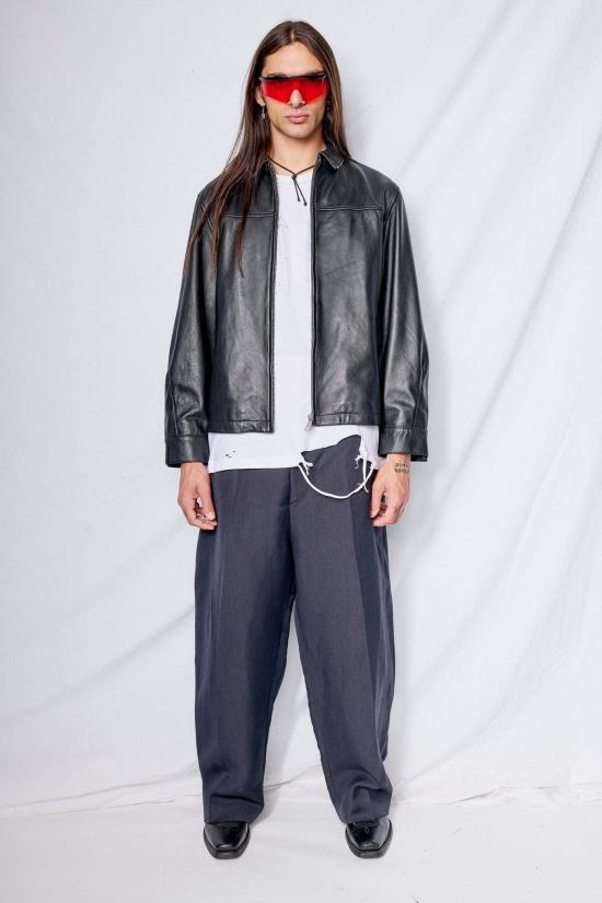  어셈블리 뉴욕 가죽 자켓 어셈블리 블랙 가죽 지퍼 재킷 - ASSEMBLY NEW YORK