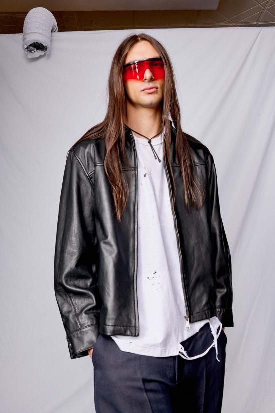  어셈블리 뉴욕 가죽 자켓 어셈블리 블랙 가죽 지퍼 재킷 - ASSEMBLY NEW YORK