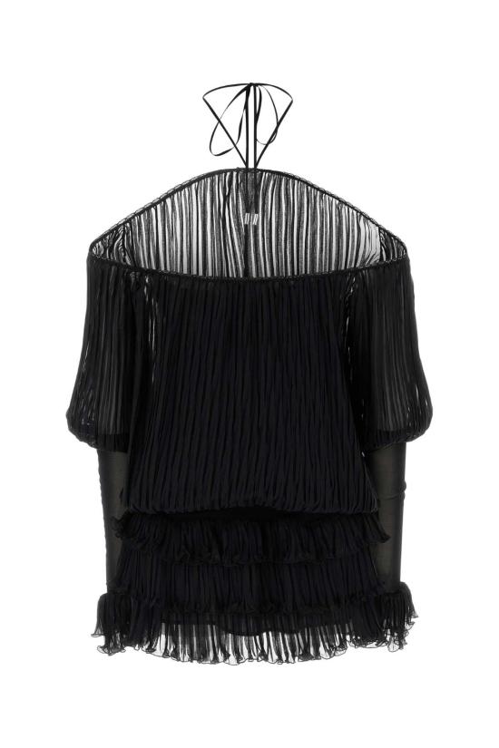 25SS 블루마린 숏 원피스 4A243A N0990 Black - BLUMARINE