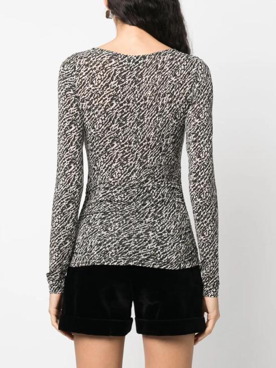  이자벨마랑 긴팔 티셔츠 HT0248FAA3K41I black - ISABEL MARANT