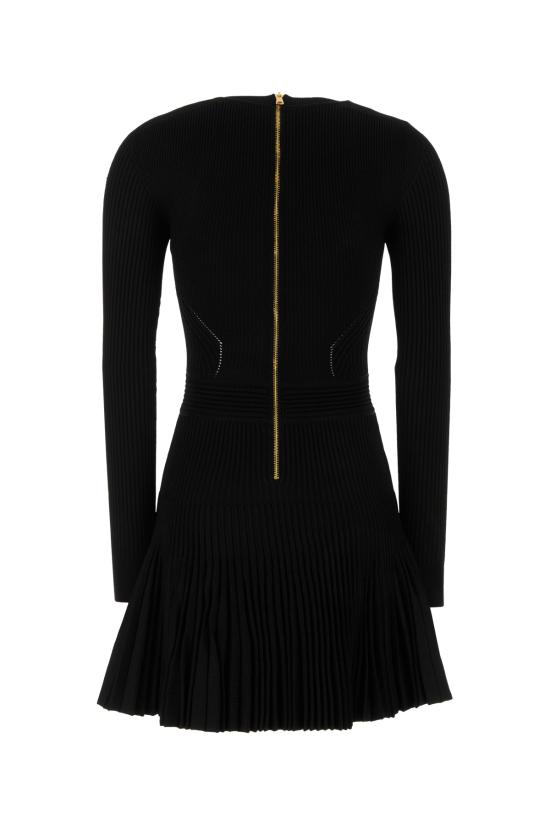  발망 숏 원피스 BF0R9936KF24 0PA NOIR - BALMAIN