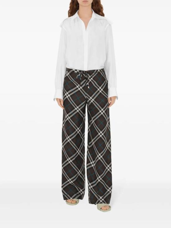  버버리 스트레이트 팬츠 8095165 dark brown - BURBERRY