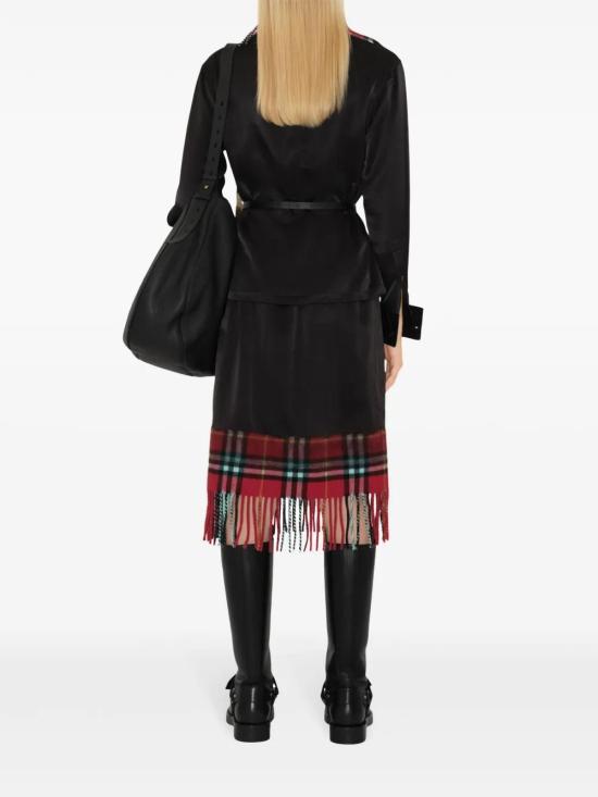  버버리 미디 스커트 8098593 black - BURBERRY