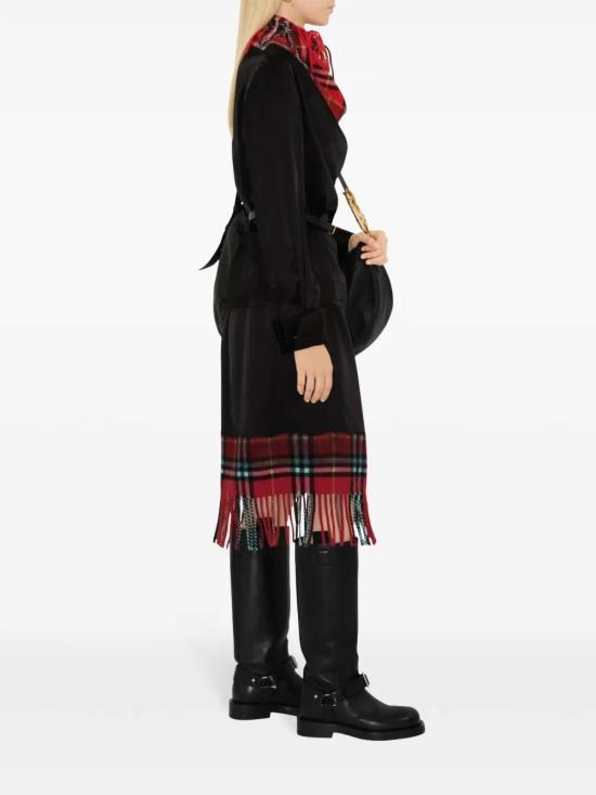  버버리 미디 스커트 8098593 black - BURBERRY