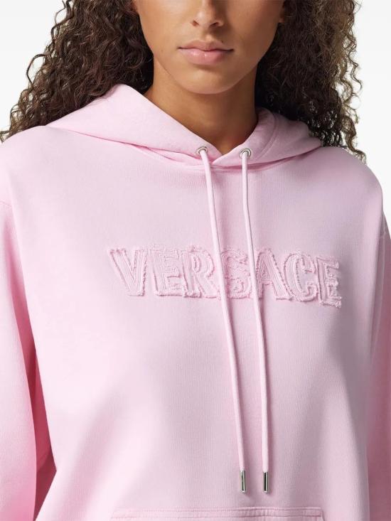 베르사체 후드 티셔츠 10189821A13617 pink - VERSACE