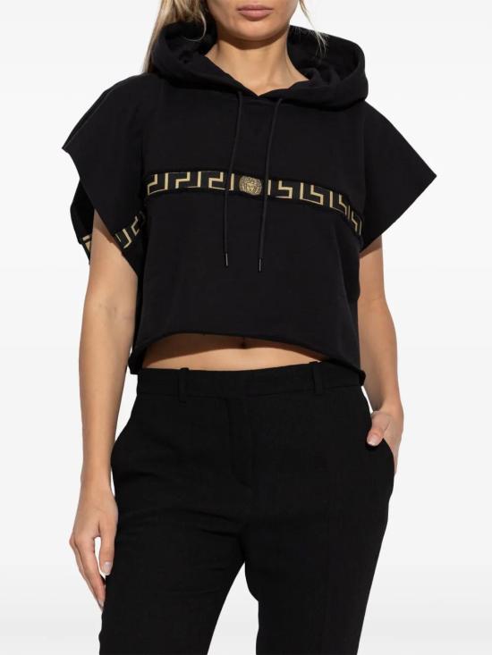  베르사체 후드 티셔츠 10158831A11144 black - VERSACE