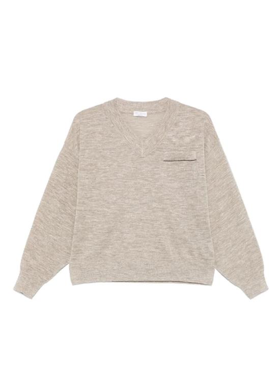 25SS 브루넬로 쿠치넬리 니트웨어 M8Q202912 C6898 BEIGE