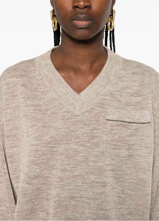 25SS 브루넬로 쿠치넬리 니트웨어 M8Q202912 C6898 BEIGE - BRUNELLO CUCINELLI