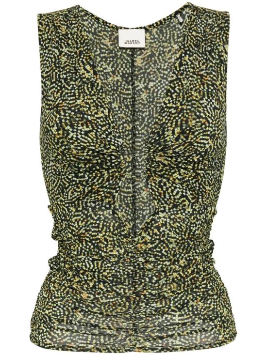  이자벨마랑 민소매 티셔츠 HT0384FAB1K02I green