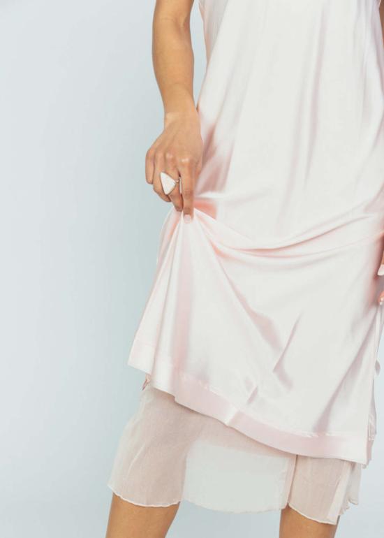  Brazeau Tricot 롱 원피스 브라조 트리코 레이서 백 실크 드레스 솔트 - BRAZEAU TRICOT