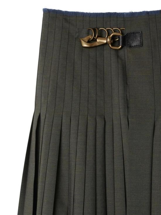  버버리 미디 스커트 8099701 dark grey - BURBERRY