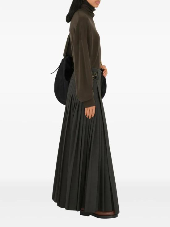  버버리 미디 스커트 8099701 dark grey - BURBERRY