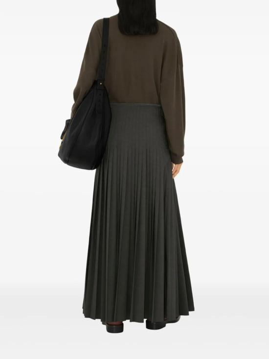 버버리 미디 스커트 8099701 dark grey - BURBERRY