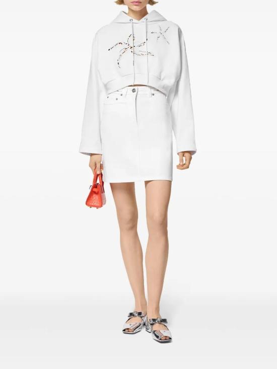  베르사체 후드 티셔츠 10165571A11721 white - VERSACE