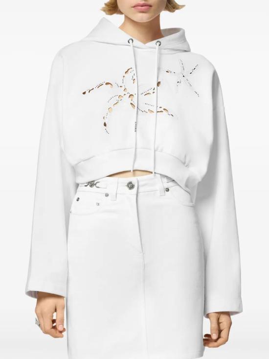  베르사체 후드 티셔츠 10165571A11721 white - VERSACE