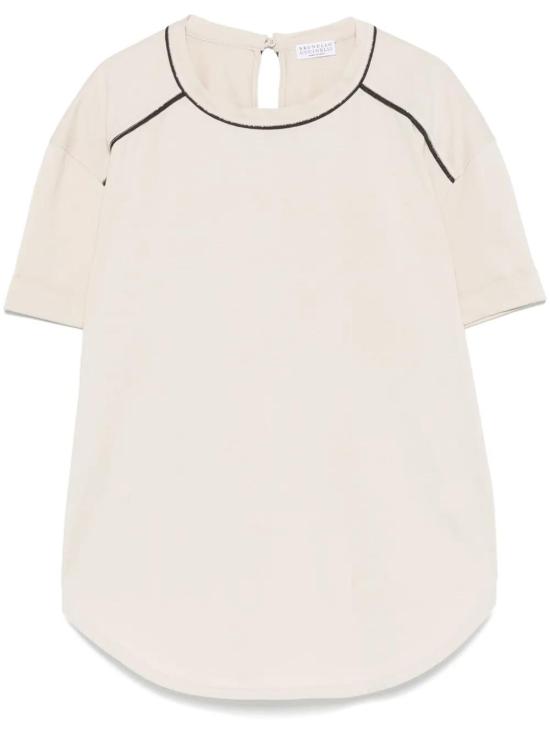  브루넬로 쿠치넬리 반팔 티셔츠 M0T81FP330CJV80 beige