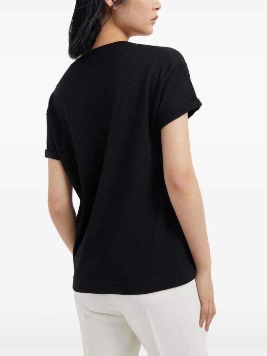  브루넬로 쿠치넬리 반팔 티셔츠 M41810000C101 black - BRUNELLO CUCINELLI