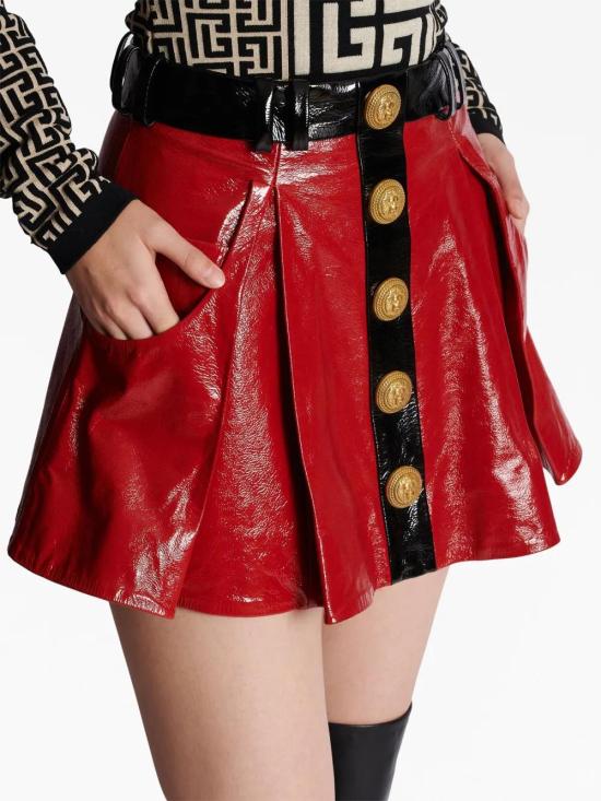  발망 숏 스커트 BF1LB870LB40 - BALMAIN