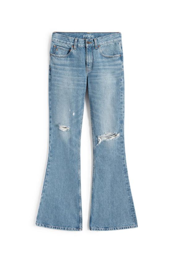  에티카 데님 팬츠 애틀랜타 미드 라이즈 플레어 피치트리 - ETICA