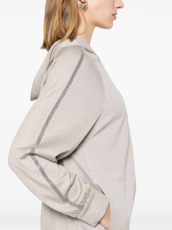  브루넬로 쿠치넬리 후드 티셔츠 MP828SM606C9593 taupe - BRUNELLO CUCINELLI