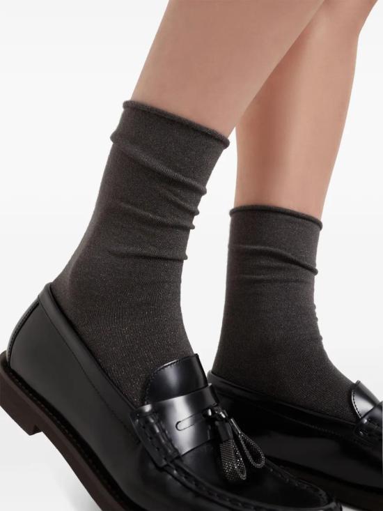  브루넬로 쿠치넬리 양말 M41945019C079 grey - BRUNELLO CUCINELLI