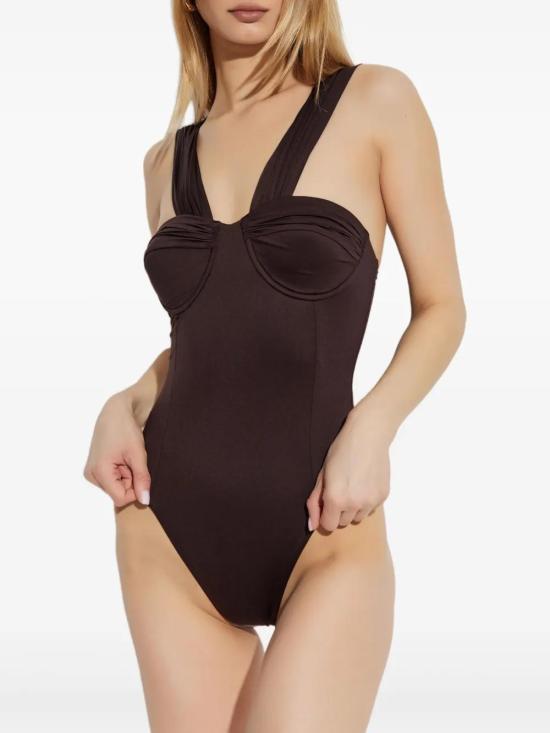  발망 원피스 수영복 BKBQ52310 brown - BALMAIN