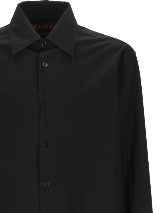 25SS 구찌 클래식 포플린 셔츠 823830 Z7AMD1000 Black - GUCCI