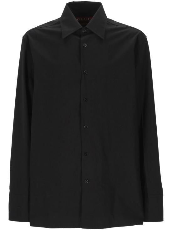 25SS 구찌 클래식 포플린 셔츠 823830 Z7AMD1000 Black