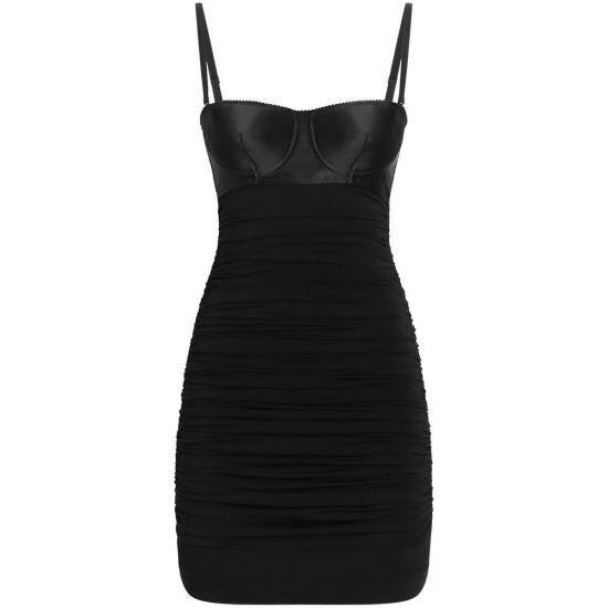 25SS 돌체앤가바나 미디 원피스 F6JSVT FUIAU N0000 Black