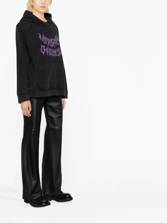  베르사체 후드 티셔츠 10100701A07257 black - VERSACE