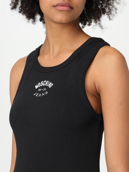 25SS 모스키노 민소매 티셔츠 08053731 1555 Black - MOSCHINO