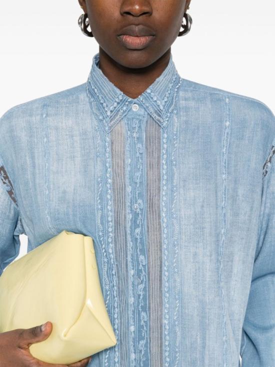 25SS 에르마노 설비노 긴팔 티셔츠 D462K347EMY Blue - ERMANNO SCERVINO