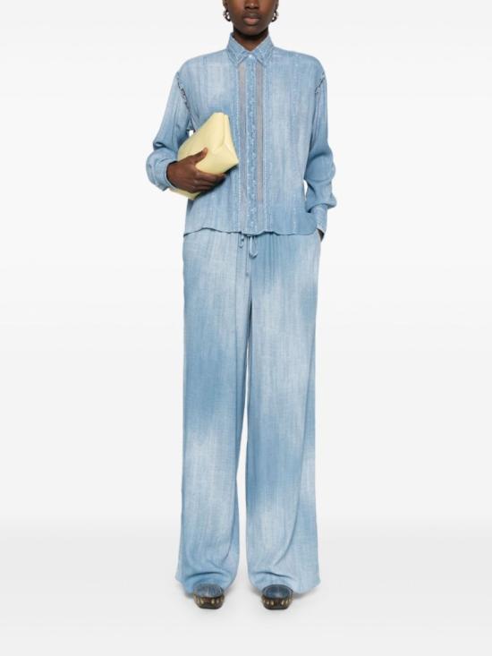 25SS 에르마노 설비노 긴팔 티셔츠 D462K347EMY Blue - ERMANNO SCERVINO