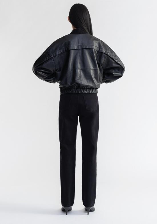 25FW 에어론 자켓 켈리 - 가죽 봄버 재킷 - AERON