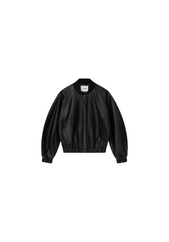 25FW 에어론 자켓 켈리 - 가죽 봄버 재킷