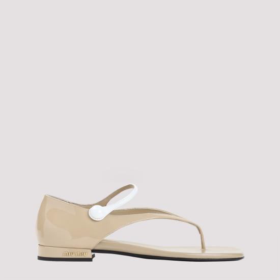 25FW 미우미우 뮬/슬리퍼 5Y468EF010 06E F0J34 SABBIA BIANCO