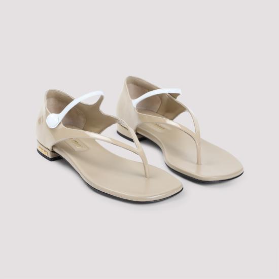 25FW 미우미우 뮬/슬리퍼 5Y468EF010 06E F0J34 SABBIA BIANCO - MIU MIU