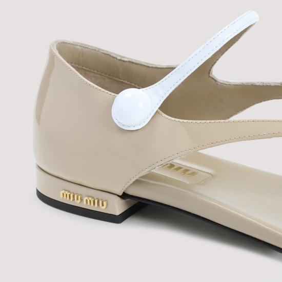 25FW 미우미우 뮬/슬리퍼 5Y468EF010 06E F0J34 SABBIA BIANCO - MIU MIU