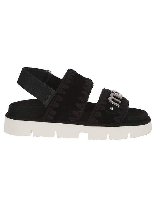 25SS 모우 샌들 MU SW461001A BKBK BLACK BLACK