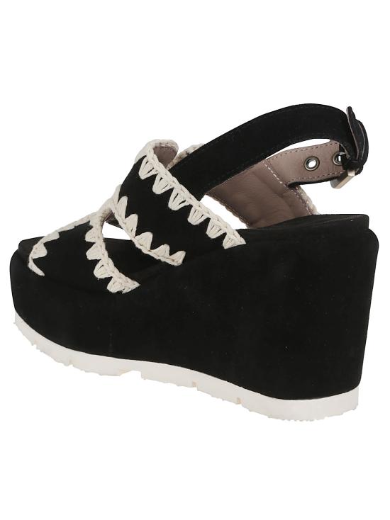 25SS 모우 샌들 MU SW711002A BKWH BLACK WHITE - MOU