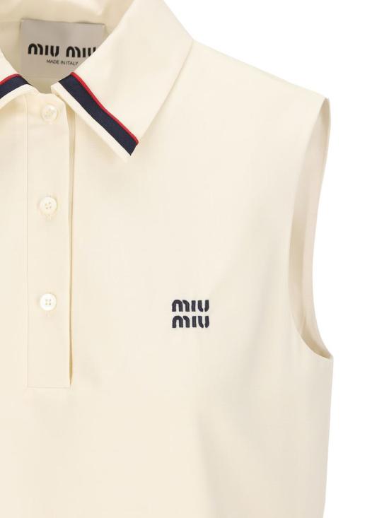 25SS 미우미우 미디 원피스 MF564816DJF0018 P25 WHITE - MIU MIU