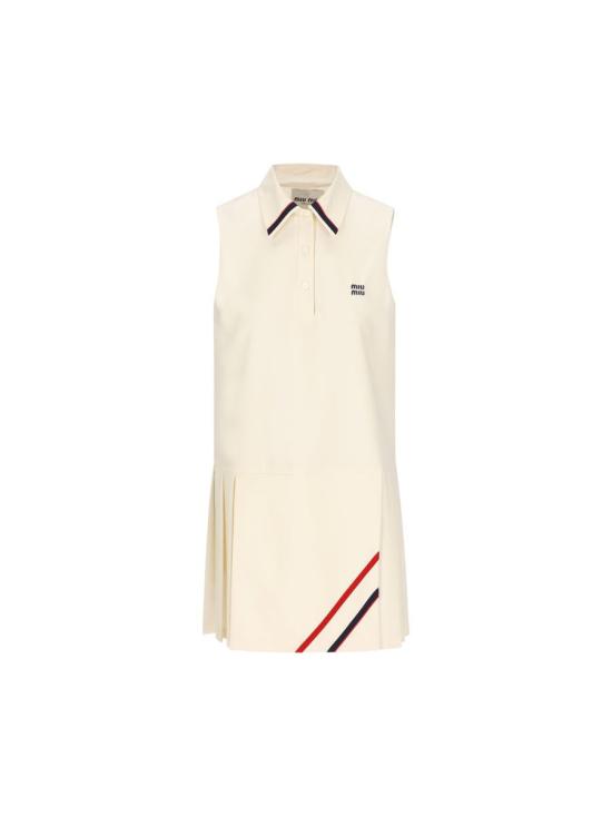 25SS 미우미우 미디 원피스 MF564816DJF0018 P25 WHITE