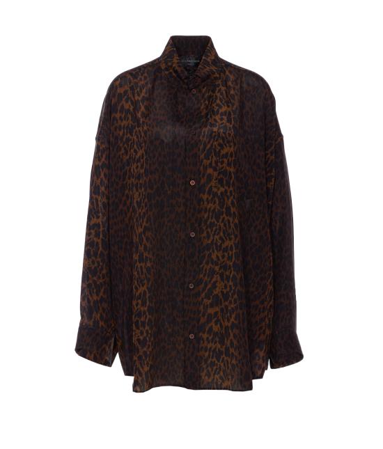 25SS 발렌시아가 블라우스 814121 TSL712135 Brown