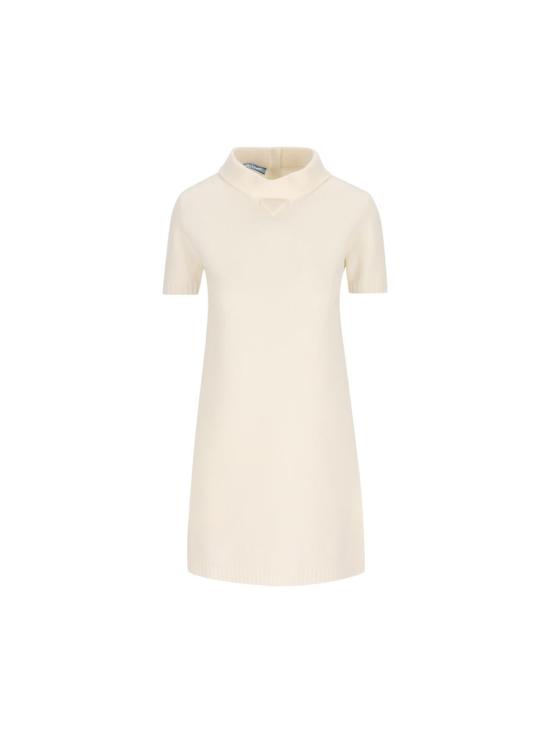 25SS 프라다 숏 원피스 23A1516BKF0009 P25 WHITE