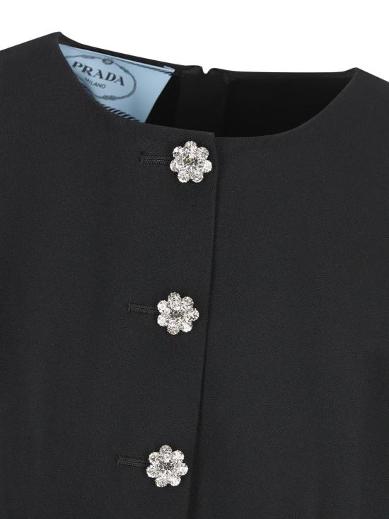 25SS 프라다 숏 원피스 P3O23155LF0002 P25 Black - PRADA