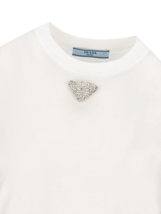25SS 프라다 반팔 티셔츠 35838R16DVF0009 P25 WHITE - PRADA