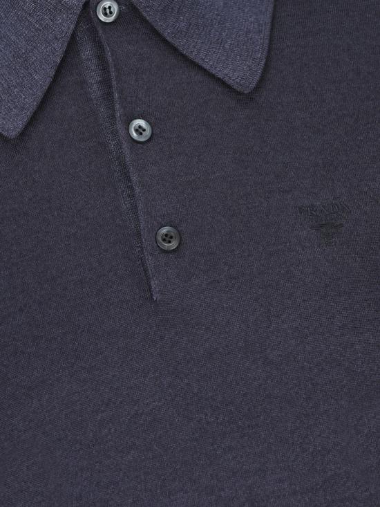 25SS 프라다 폴로 티셔츠 UMB93816EMF0008 P25 BLUE - PRADA