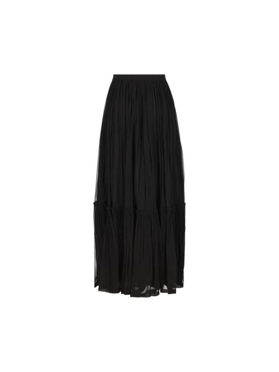 25SS 생로랑 숏 스커트 823141Y115W1000 P25 Black - SAINT LAURENT